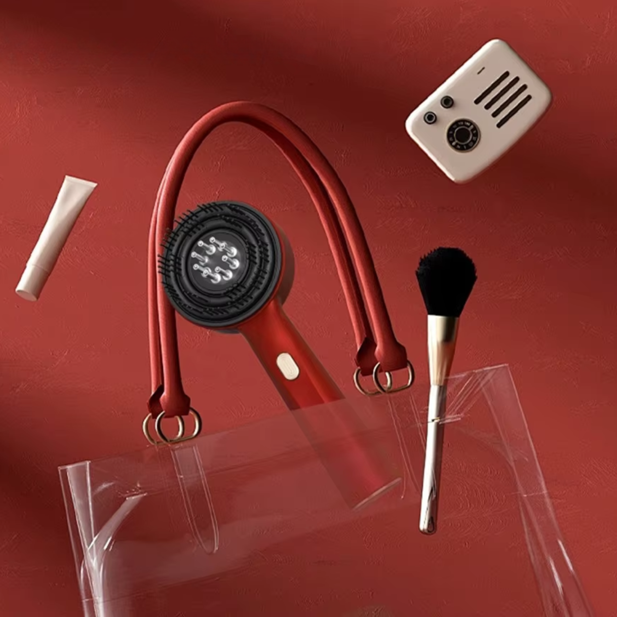 Caliora™ | Peine eléctrico para masaje del cuero cabelludo – Luz roja y aplicador de aceite – Anticaída y crecimiento capilar